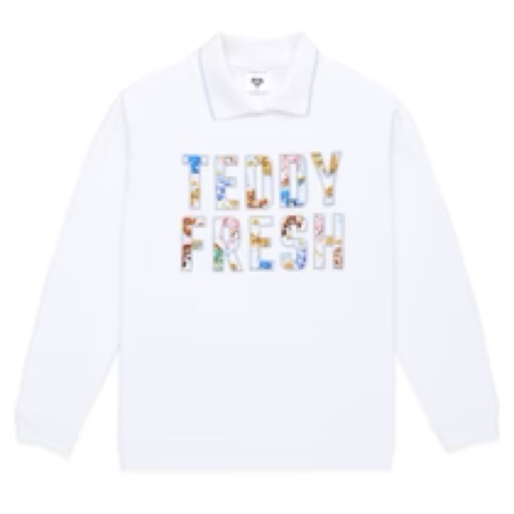RARE NWT Teddy Fresh x Care Bears Appliqué Collar Sweatshirt